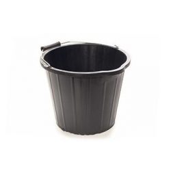 black polythene bucket