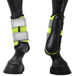 Reflector Brushing Boots by Hy Equestrian - Yellow